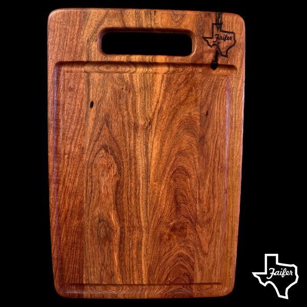 Mesquite Face Grain Cutting Board with Grip