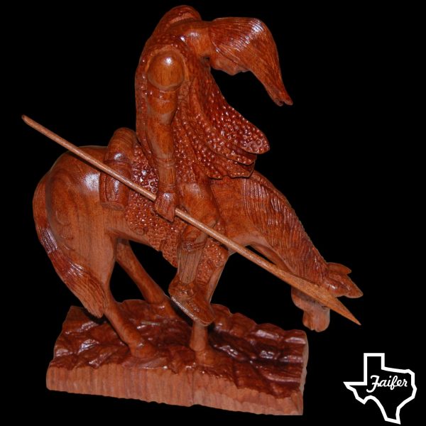 Mesquite Hand Carved Indian Statue
