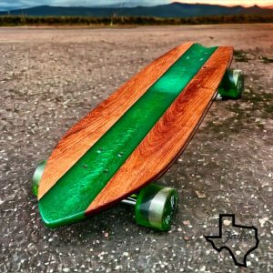 Mesquite/Epoxy Longboard Skateboard1