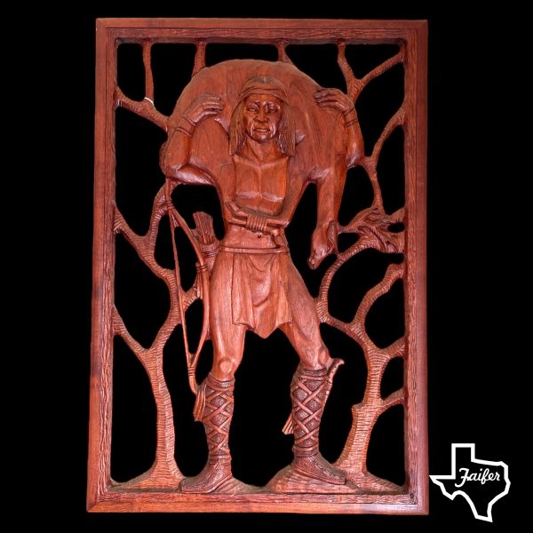 Mesquite Hand Carved Indian 2