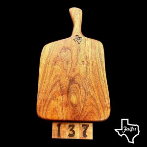Item #137 Mesquite Live Edge Charcuterie Board<br>8 3/4" x 10 3/4"