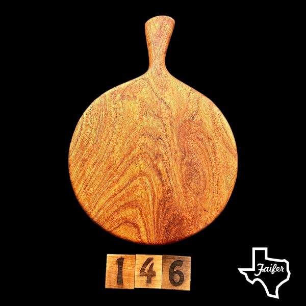 Item #146 Mesquite Live Edge Charcuterie Board<br>10 1/2" x 10 1/2" - Image 2